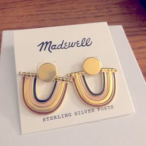 Madewell Enamel Rainbow Earrings